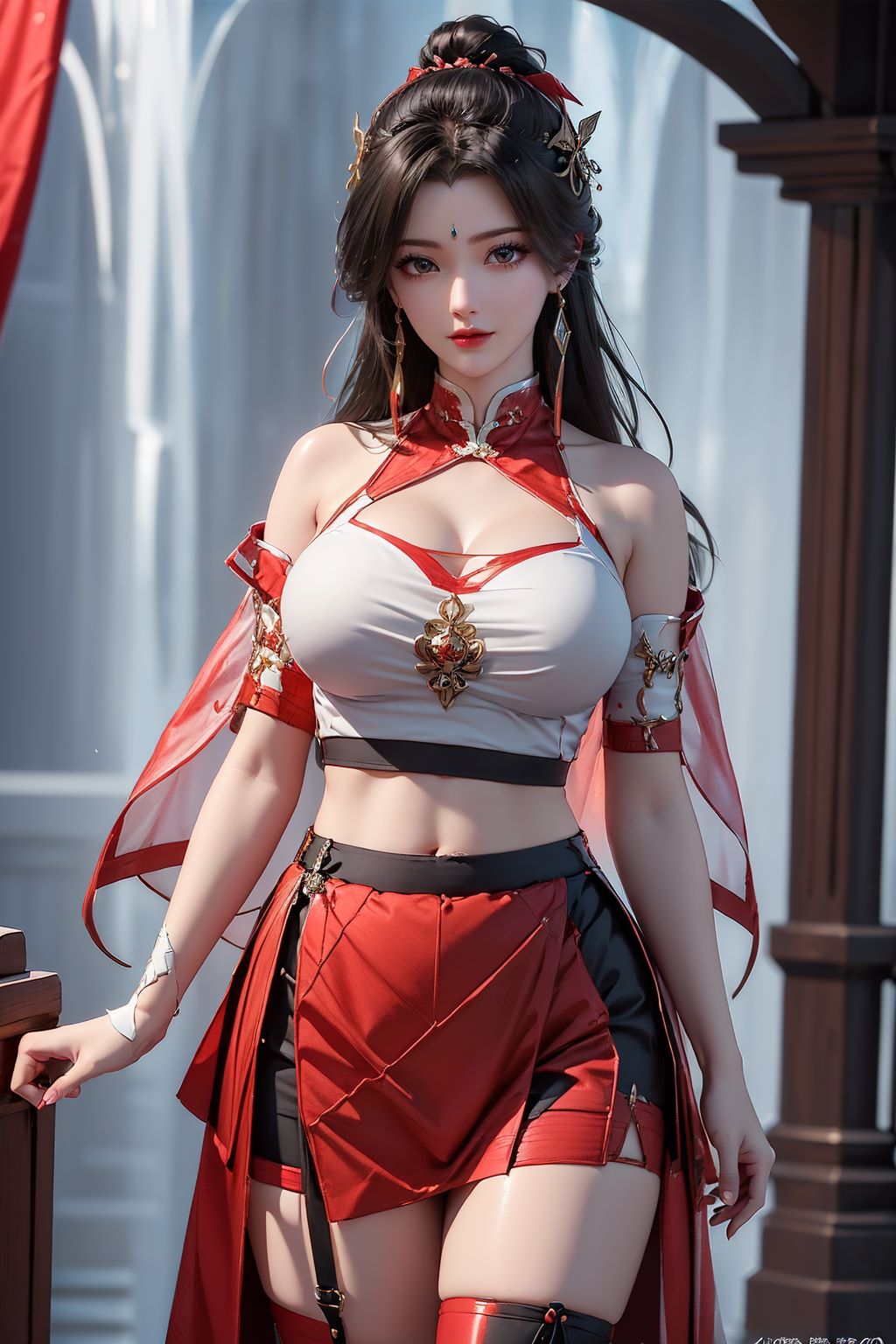 完美世界  柳神 【红裙套装】