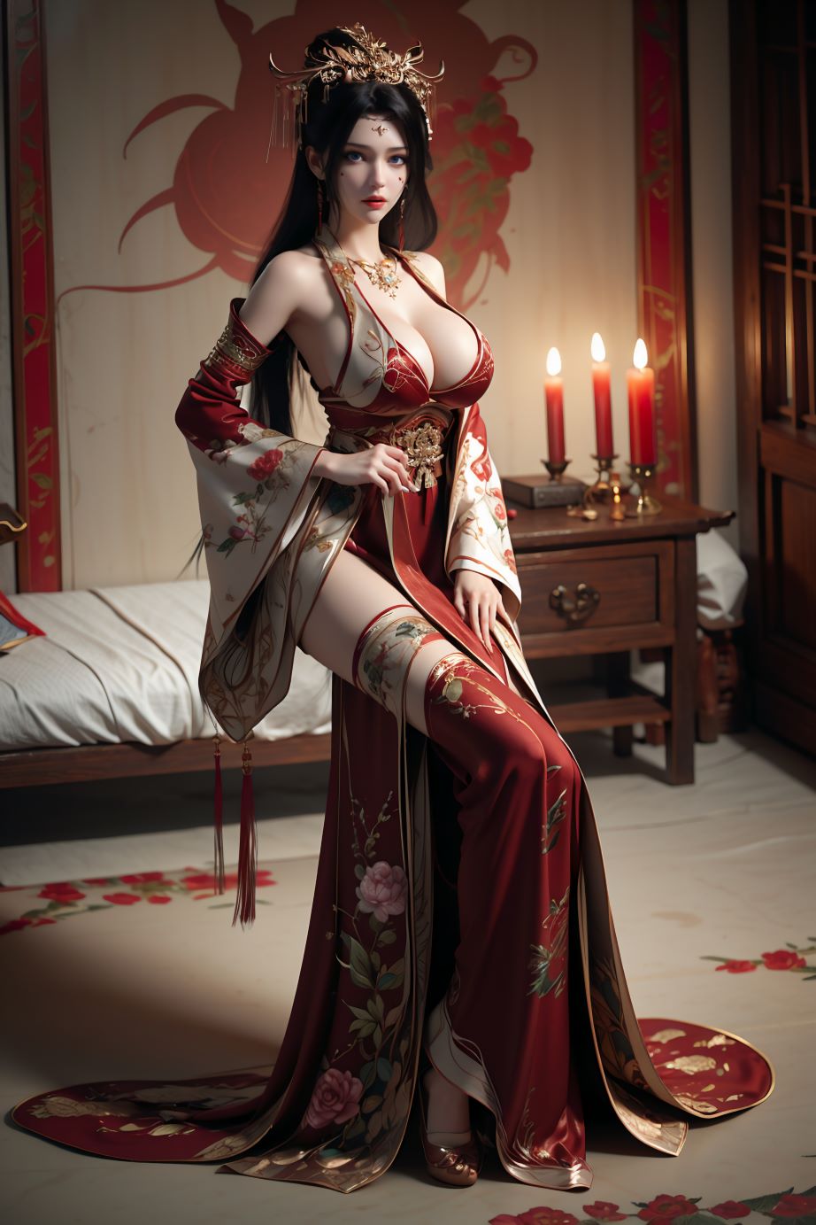 雪落寒梅 云韵婚纱性感精品图